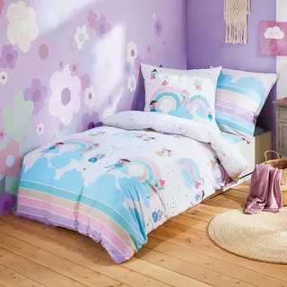 Kaeppel Biber Bettwäsche Rainbow Fairies bunt 100x135 cm + 40x60 cm - bunt