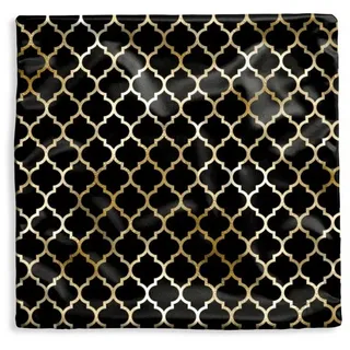 MuchoWow Dekokissen Muster - Gold - Schwarz, Kissenbezüge, Kissenhülle, Deko Kissenbezug, Kissen, 40x40 cm bunt 40 cm x 15 cm x 40 cm