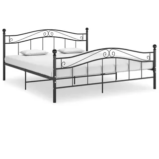 vidaXL Bett Schwarz Metall 140x200 cm