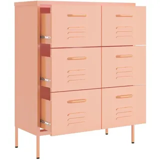 vidaXL Schubladenschrank 80 x 101,5 x 35 cm Rosa