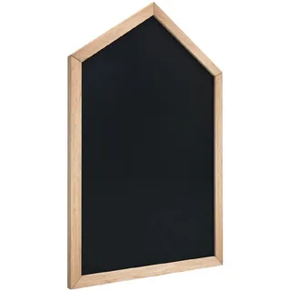 ALLboards Kreidetafel Magnetisch Häuschen Hausform Haus mit Naturholzrahmen 90x60cm, Magnetische Tafel für Kinder in Hausform Magnettafel für Kinderzimmer in Hausform Schwarz, Kreide, Memoboard