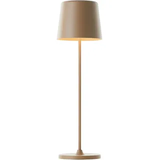 Brilliant Lampe Kaami LED Außentischleuchte 37cm cappuccino matt Metall/Bambus gold 2 W LED integriert
