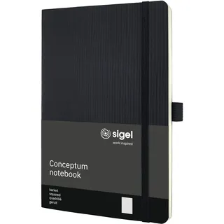 Sigel Notizbuch Conceptum A5 kariert schwarz