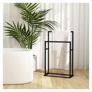 vidaXL Handtuchständer Freistehend Schwarz 48x24x78,5