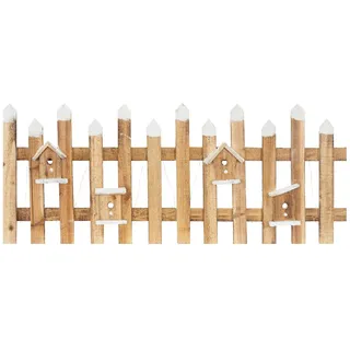 ECD Germany Deko Zaun 98 x 39 cm Braun