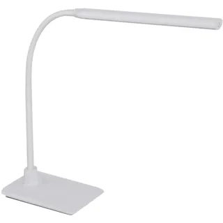 EGLO LED Tischlampe Laroa, Tischleuchte mit Touch, dimmbar in Stufen, Schreibtischlampe aus Kunststoff in Weiß, LED Bürolampe neutralweiß