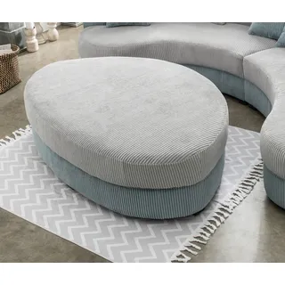 Polsterhocker HOME AFFAIRE "Lazio modern und bequem, tolle Detailverarbeitung", blau (aqua, silber), B:150cm H:38cm T:96cm, 93% Polyester, 7% Polyamid, Hocker, Polsterhocker