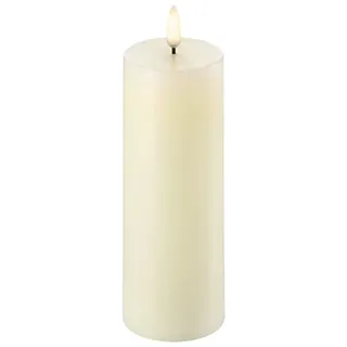 Piffany Copenhagen Uyuni Lighting Pillar LED Kerze 5,8 x 15 cm Echtwachs Ivory - 6 Stunden Timerfunktion - Keine Brandgefahr, Keine Rußbildung und kein Geruch