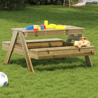 Möbel Picknicktisch für Kinder 88x97x52 cm Imprägniertes Kiefernholz CL0000274219