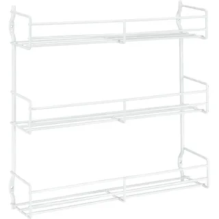 Metaltex Domino Gewürzbord 3-Etagen, 30x7x30cm, weiss, Weiß