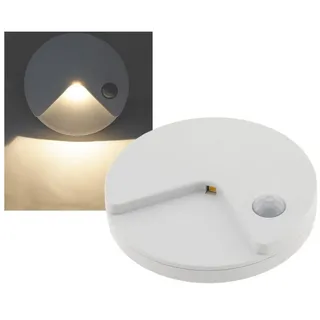 ChiliTec LED Nachtlicht mit Bewegungsmelder Akku, Dämmerungssensor, Flach, 80x14mm Runde auflabdbare