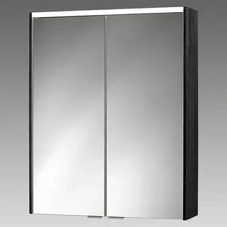 Sieper LED-Spiegelschrank KHX 60  (B x H: 60 x 74 cm, Holz, Schwarz/Weiß)