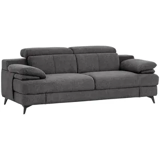 Livetastic 2-Sitzer-Sofa, Dunkelgrau, Metall, 205x80x104 cm, Made in EU, Rücken echt, Armteil links, rechts, Wohnzimmer, Sofas & Couches, Sofas, 2-Sitzer Sofas