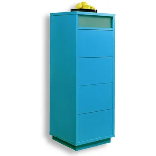 Aileenstore Kommode, Türkis, Holzwerkstoff, Nachbildung, 4 Schubladen, einzeln stellbar,Rechteckig, 40x110x39 cm, Wohnzimmer, Kommoden & Sideboards, Kommoden