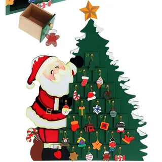 SPIELWERK Adventskalender Weihnachtsmann zum Befüllen 24 Türchen