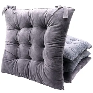 Stuhlkissen Sitzauflage Kristallsamt Waschbar für Garten- und Esszimmer 40x40 cm