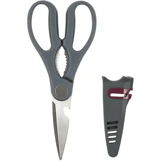 COOK CONCEPT Küchenschere mit integriertem Schärfer Edelstahl Mehrfarbig | Küchenschere aus Edelstahl und Kunststoff mit integriertem Schärfer, präzisem Schnitt, ergonomischem Griff