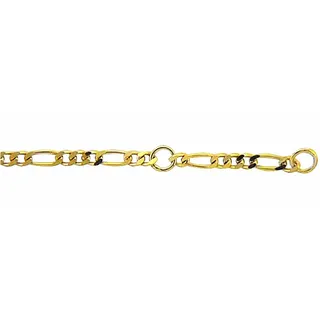 Adelia ́s Fußkette Damen Goldschmuck 333 Gold Figaro Fußkettchen 25 cm, 25 cm 333 Gold Goldschmuck für Damen goldfarben
