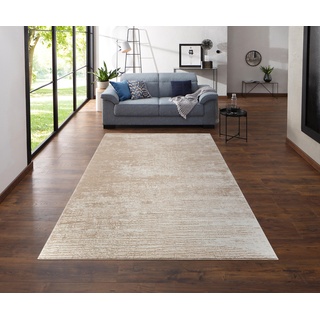 Teppich HOME AFFAIRE "Ariano" Teppiche Gr. B/L: 120 cm x 180 cm, 12 mm, 1 St., beige Esszimmerteppiche Vintage, dezenter Glanz, Hoch-Tief-Struktur, Schrumpf Carving-Effekt