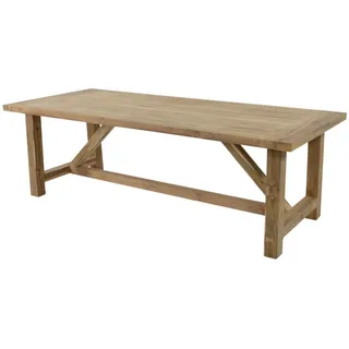 Lesli Living Gartentisch Lesli Living Teak Rustikal-Diningtisch Castle 180x90cm