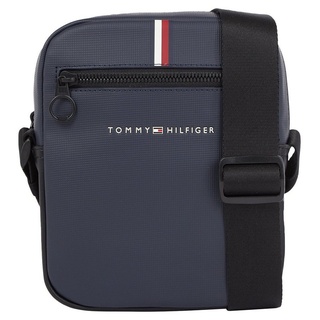 Tommy Hilfiger Mini Bag TH ESSENTIAL PIQUE MINI REPORTER, Herrenschultertasche Tasche Herren Umhängetasche blau