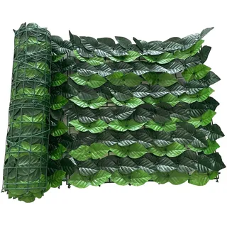 Künstliche Efeu Garten Sichtschutz, 0,5m x 1m/3m Balkon Sichtschutz Rollo, Sichtschutz Balkon Efeu Blätter, Spalier Balkon Sichtschutz, Künstliche Hecken Zaun für Zaun Hinterhof Patio Wand Dekoration