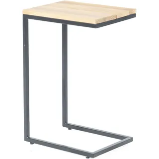 SonnenPartner - Lounge-beistelltisch Cambridge 40x30 Cm Anthrazit Teakholz Lounge-tisch