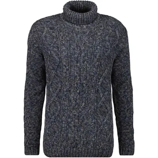 Rollkragenpullover RAGMAN, Herren, Gr. 58, blau (blau, 177), Strick, 100% Baumwolle, ohne Ausschnitt, Pullover Rollkragenpullover