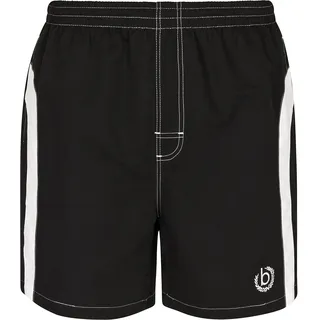 bugatti® - Badeshorts/Badehose für Herren in schwarz oder Marineblau mit weißen Seitenstreifen - L