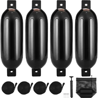 Vevor Fender 4 Aufblasbare Fenders 13,97 x 50,8 cm Schwarz