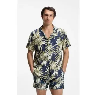 BOSS für Herren. 50535793 Hemd Beach beige (M), Lässig, Viskose, Kurzarm