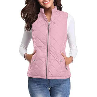 Weste Damen, Große Größen Leicht Dünn Warm Ärmellose Weste Daunenweste Winter Herbst Elegant Kurz Damenwesten Weste Sport Tailliert Steppweste Damen Weste