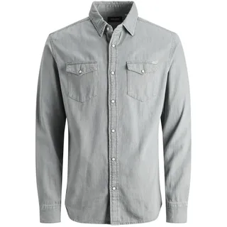 JACK & JONES Essential Sheridan Langarmhemd Light Grey Denim XL