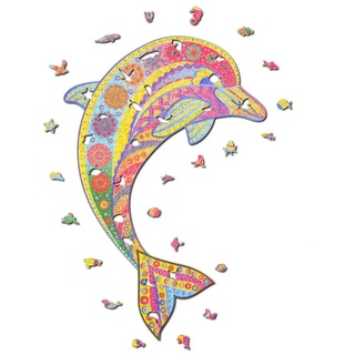 Woody Puzzles - Delfin (299 Teile) Holzpuzzle Puzzel Tierpuzzle