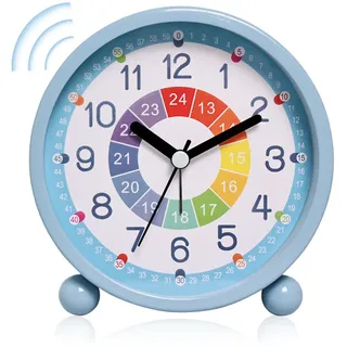 Wecker, Digitaler Wecker Für Kinder Ohne Ticken, Geräuschloser Lernwecker, Lernuhr, Kinderuhr, Kompakter Analoger Wecker Für Jungen Und Mädchen