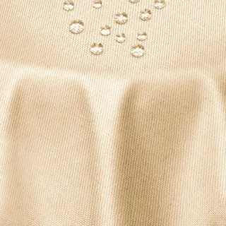 DecoHomeTextil Leinen Optik Tischdecke, Rund 180 cm Champagner, wasserabweisend, fleckenabweisend, abwaschbar, Lotuseffekt, bügelfrei