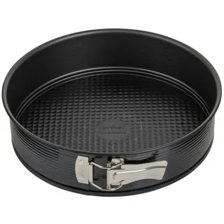 Zenker Springform Ø 26 cm BLACK METALLIC, Backform mit Antihaftbeschichtung, runde Kuchenform mit Flachboden (Farbe: Schwarz), Menge: 1 Stück - Schwarz