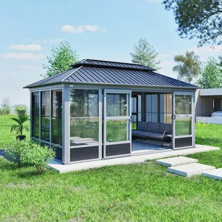 Sojag Olan 1017 3,1 x 5 m inkl. Seitenteile Grau/Schwarz