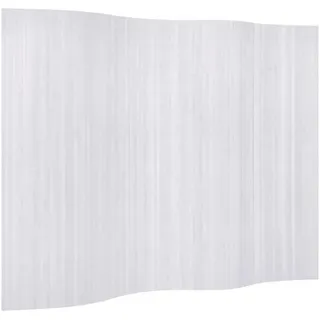 vidaXL Raumteiler Bambus Weiß 250×165 cm