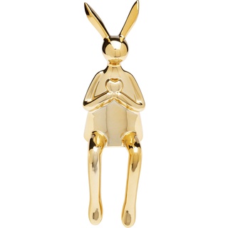 Deko Figur Sitting Rabbit Heart Gold 29cm