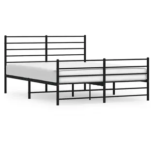 vidaXL Metallbett 160 x 200 cm Schwarz
