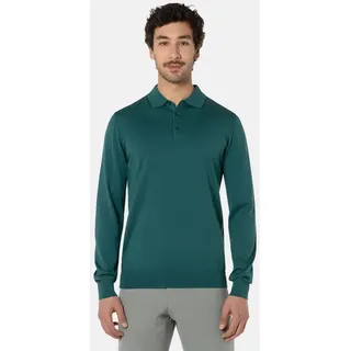 BENVENUTO. Longshirt ALDO (1-tlg) in Slim Fit, aus hochwertigem Seiden-Wollgemisch grün M Herren