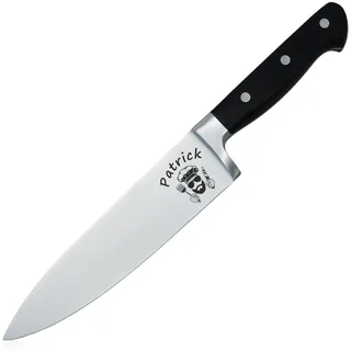 ADAM WILD Grillmesser mit Gravur | Geschenk für Männer | Fleischmesser | Für Grillfans & Grillmeister | Edelstahlklinge 20 cm | für Gas- & Holzkohlegrill | BBQ-Motiv gravierbar | in Geschenkbox