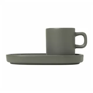 BLOMUS Pilar Espressotasse 0,05 l Grau 2 St.
