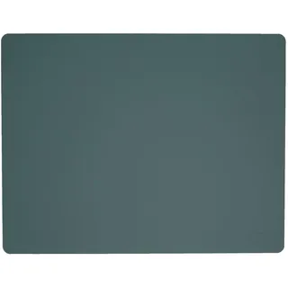 Tischset Platzset Square rechteckig L (35x45cm) Softbuck Leder - LindDNA, Farbe:Pastel Green
