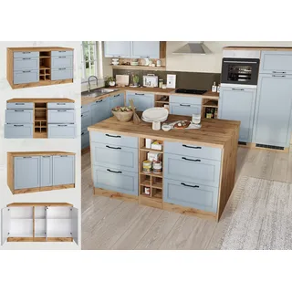 kochstation Kücheninsel KS-Lana 153 x 100 x 86 cm Blau