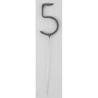 Top Ten Handels GmbH Geburtstagskerze 12x Wunderkerze Zahl "5" 16cm Nummer Geburtstag Silvester zum Anzünden