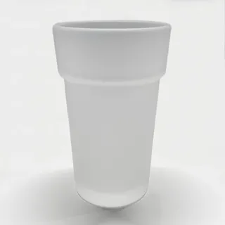 viverso Ersatzglas für Zahnputzbecher Glas satiniert