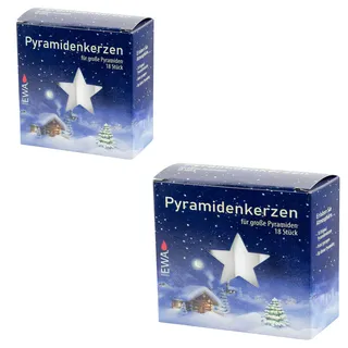 Ewa-Jeka EWEKA - Pyramidenkerzen für große Pyramiden Größe 17,2x105mm 18 Stück/Packung (Weiß, 36)