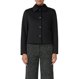 s.Oliver Damen Indoor-Jacke – Regular Fit, Scuba, Hemdkragen - 46